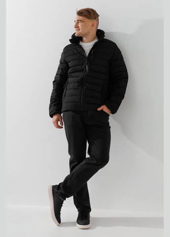 Черная демисезонная куртка однотонная мужская 2320 черный shop (2000990873125) No Brand