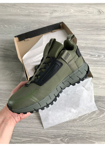 Оливковые (хаки) демисезонные кроссовки мужские reebok zig kinetica edge khaki | рибок зиг кинетика эдж хаки No Brand