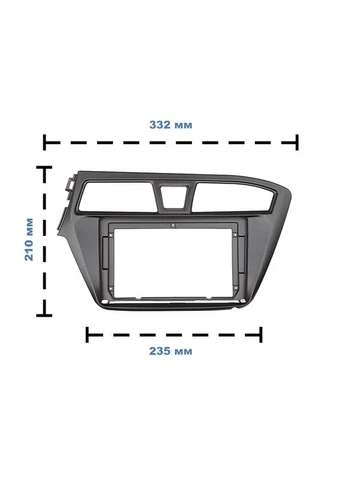 Переходная рамка Hyundai i20 2014-2018 (7441) 9" Lesko (394185036)