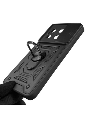 Чехол для 10T бронированный с кольцом со шторкой на ванплас 10т чёрный rg1 OnePlus (366228972)