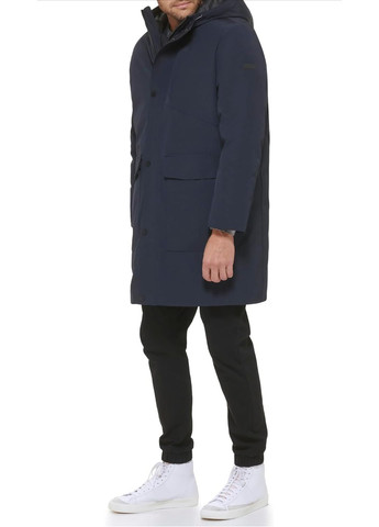 Темно-синий зимний Пуховик аляска DKNY