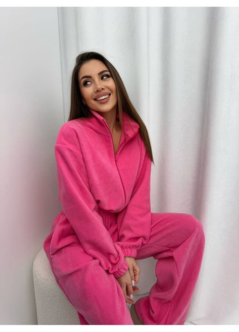 Комбинезон оверсайз Турецкий Флис Полар Україна розовый