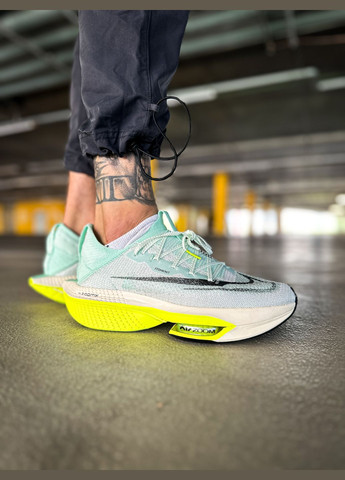 Мятные всесезонные кроссовки мужские nike air zoom alphafly next 2 mint | найк аир зум алфафлай белые No Brand