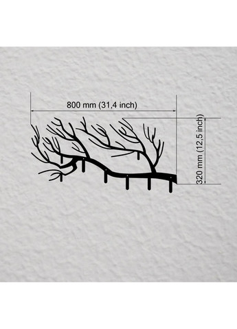 Вішалка для одягу з металу "Гілка №1" No Brand (368896542)
