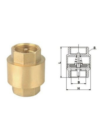 Клапан обратного хода воды 2″ C6022 лат. шток Solomon (338864361)