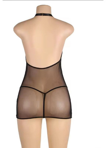 Спокусливе прозоре бандажне плаття корсет з пажами під панчохи M-4XL No Brand (322210825)