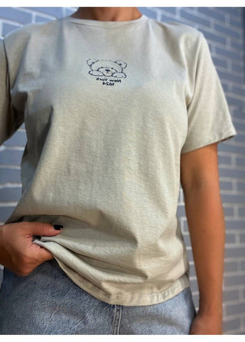 Футболка женская Pepper Mint AF24-23 принт медвежонок впереди Pepper&Mint - (304062706)