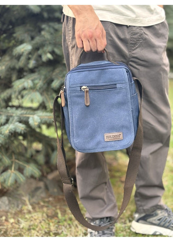 Универсальная текстильная мужская сумка на два отделения 20201 Vintage (366880780)