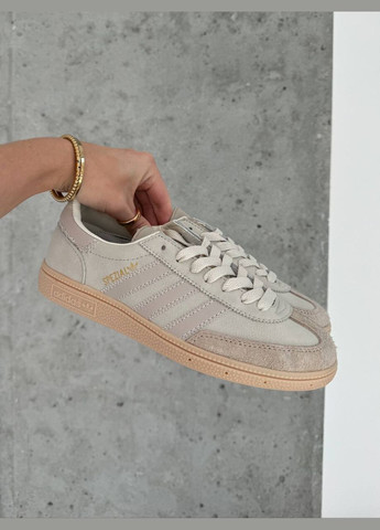 Кроссовки Adidas Black Pink No Brand Handball Spezial бежевые демисезоны (326532973)