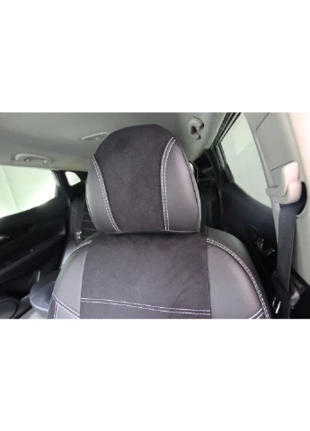 Авточехлы Nissan Qashqai II 2013-2019 (Экокожа + Гантара) Чехлы в салон Коричневые EMC-ELEGANT EMC ELEGANT (398186213)