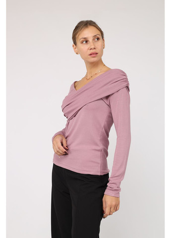 Футболка с длинным рукавом женская цвет пудровый CB-00284479 Yuki - (362896844)