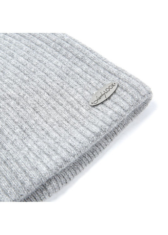 Шапка біні жіноча вовна сіра ЯРЕМА LuckyLOOK 683-006 (322790932)