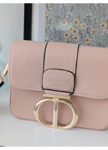 Жіноча сумка рожевий клатч з широким ремінцем No Brand (369935394)