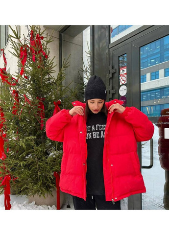 Красная демисезонная куртка женская No Brand