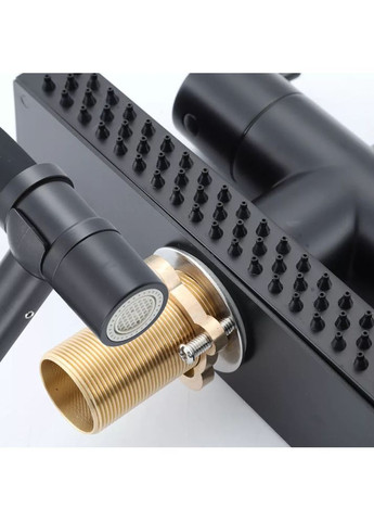 G4098-6 кухня одноваж. вис. вилив+ ВОДОСПАД латунь гайка карт.90° Ø35 (чорний) {8/1} GAPPO (371881937)