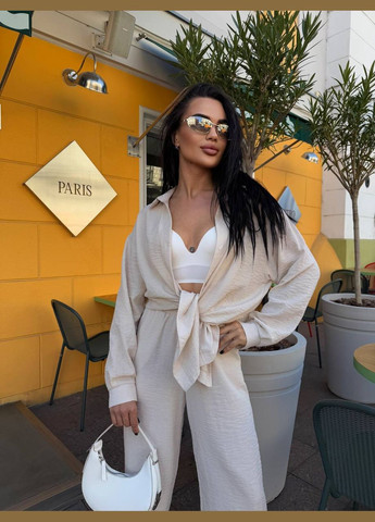 Жіночий брючний костюм з льону Style Point (335418415)