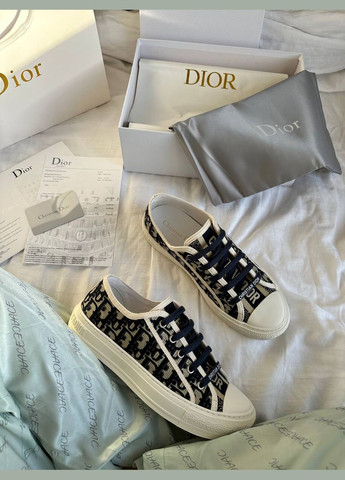 Синие кеды Vakko Dior Sneakers Low Deep Blue Premium
