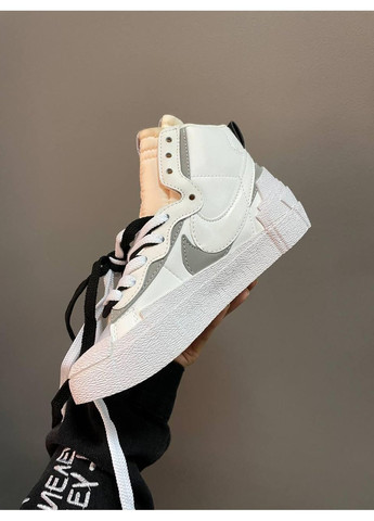 КРОСІВКИ ЖІНОЧІ NIKE BLAZER X SACAI WHITE BLACK НАЙК БЛЕЙЗЕР No Brand чорні демісезони (367167268)