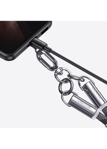 Кабель шнурок USB Type-C to USB Type-C / універсальний шурок для телефону кросбоді / провід для зарядки 1,2м Pink USAMS (360635988)