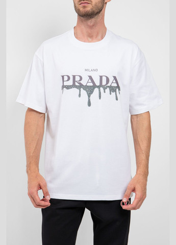 Белая футболка Prada