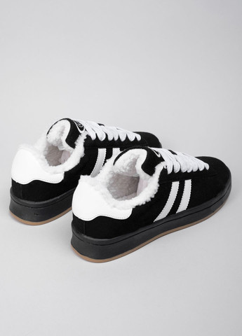 Черные кеды женские hb670-9 черные замшевые зимние 344718 Power