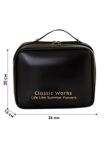 Органайзер косметичка BK-HZB-12 Black компактный бьюти бокс переносной на молнии с ручкой 5шт Lesko (352012040)