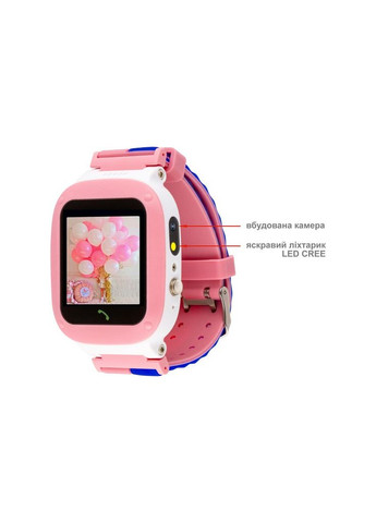 Смарт-годинник GO004 Splashproof Camera+LED Pink (746404) Amigo (371767770)