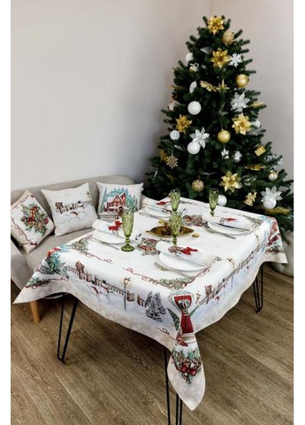 Скатертина гобеленова Святковий будинок 135х300 см Різнокольоровий (7390) Прованс (361785056)