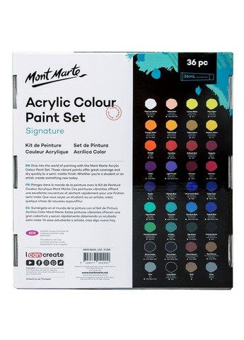 Краски акриловые для рисования Acrylic Color Paint Set Signature 36pc x 36ml Mont Marte (344573411)