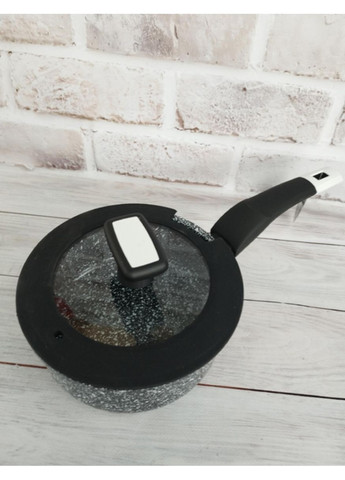 Ковш EB-3327 с мраморным покрытием и крышкой 1.3 л Edenberg (359401907)