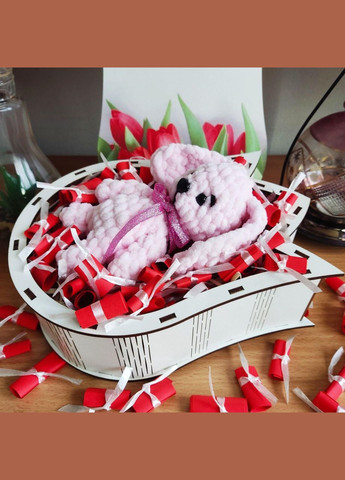 Подарунковий бокс для дівчини з м'якою іграшкою та 101 причиною «Чому я тебе кохаю» (ar139) No Brand (316463055)