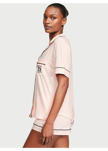 Бежевая всесезон пижама с шортиками modal soft short pajama set Victoria's Secret