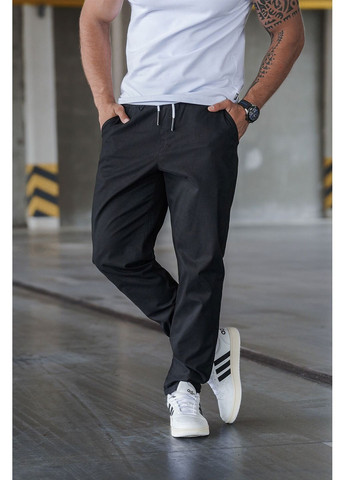 Чоловічі завужені штани Чинос Casual-Sport Чорні Teamv (316354975)