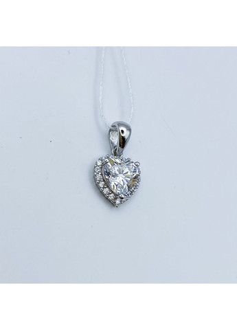 Кулон серебряный с кубическим цирконием "Сердце" 1,53 г No Brand (369736672)