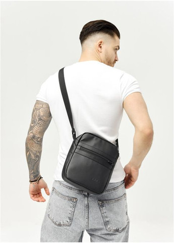 Мужская сумка мессенджер через плечо из экокожи Черная (912019723) Sambag (361244974)