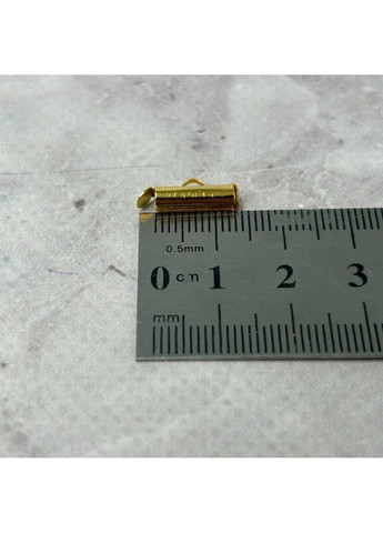 Конец-трубочка слайдер для украшений 13 мм – лимонное золото. Plus-plus (354795370)