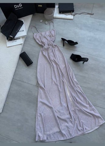 Золотий святковий, вечірня жіноча сяюча максі сукня зі шнурівкою на спині No Brand