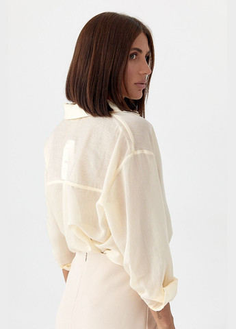 Напівпрозора сорочка у дрібну смужку Lurex (343277225)