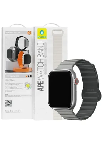 Ремінець BlueO Magnetic Silicone для Apple Watch 42-49 мм Сірий Силікон TPU No Brand (402056684)