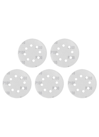 Круг шліфувальний на липучці 125 мм × Р100 з отворами (5 шт.) (BT-0586) Intertool (365253090)