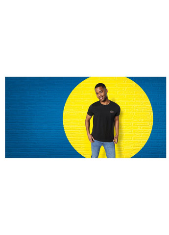 Черная футболка хлопковая з принтом для мужчины lidl 412922 Livergy Шорты