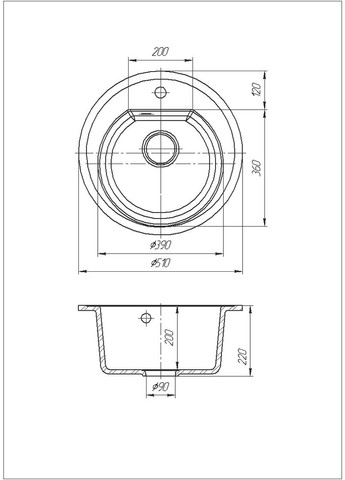 Кухонна мийка Klasicky Biela (102) Romzha (314834351)