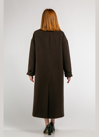 Темно-коричневе зимнє Пальто зимове двобортне CHICLY