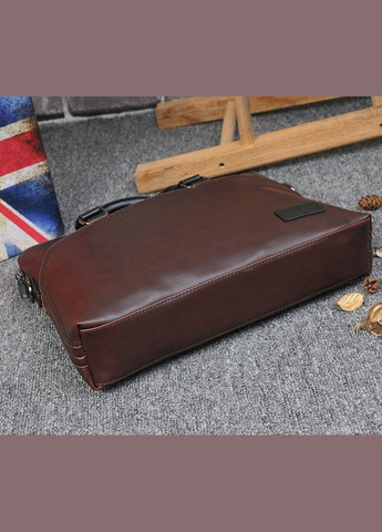 Мужская сумка для документов через плечо мужской деловой портфель эко кожа А4 формат Коричневый Eton (308049979)