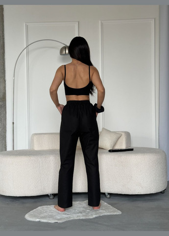 Жіночі повсякденнi штани чорного кольору 27444 Fashion (296931313)