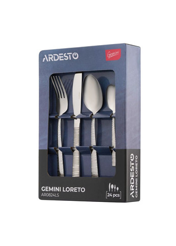 Набір столових приладів Gemini Loreto AR0824LS 24 предмети Ardesto (364762214)