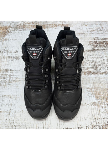 Черевики чоловічі зимові чорні на шнурках Paolla (366341474)