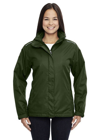 Зеленая демисезонная лыжная куртка на флисе Core 365