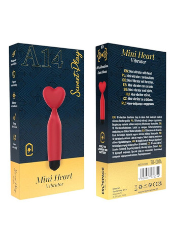 Вібратор кліторальний перезаряджаємий у формі серця Sweet Play "A14" Erospace No Brand (307073348)