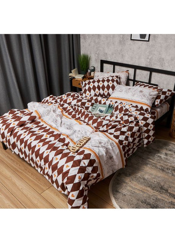 Комплект постільної білизни Бязь Gold Люкс Полуторний Євро 160х220 наволочки 2х50х70 (MS-820009401) Moon&Star Heart Patch (356116092)